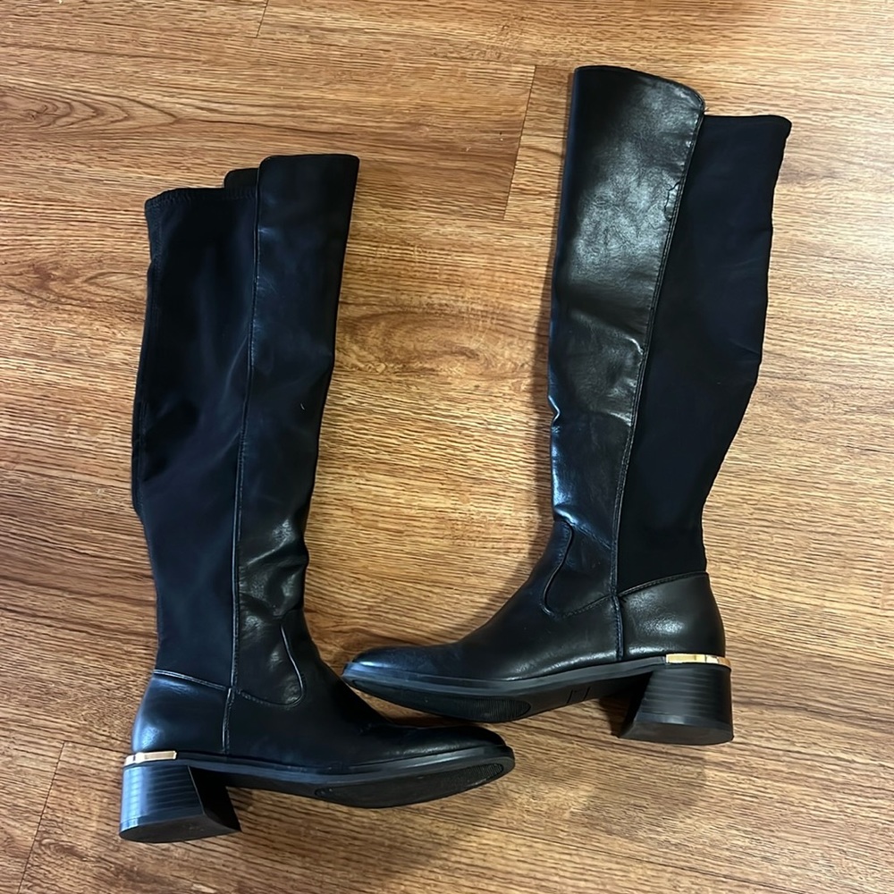 Knee high black boots